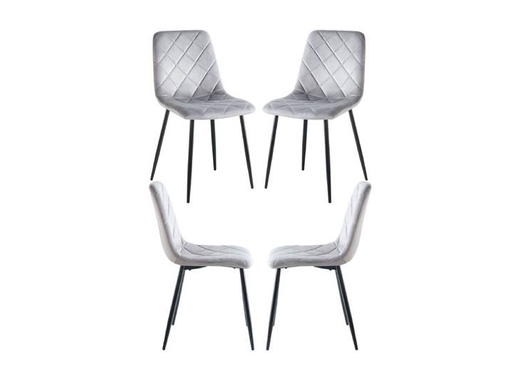 4er Set Drat Stühle - Gris clair