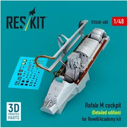 ResKit Rafale M cockpit (Detailed edition) for Revell/Academy kit (3D printed)