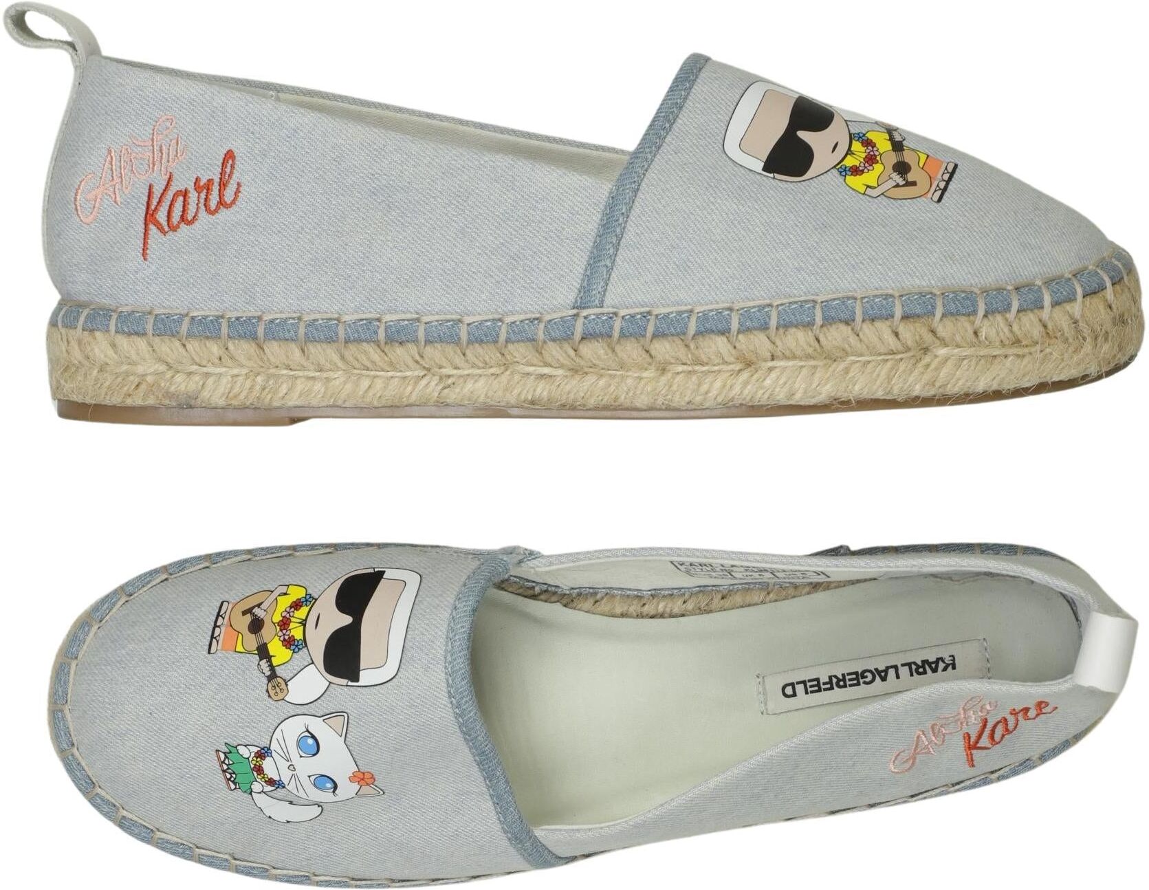 Karl by Karl Lagerfeld Damen Halbschuh, Hellblau, Gr. EU 39, kein / Etikett - Second Hand