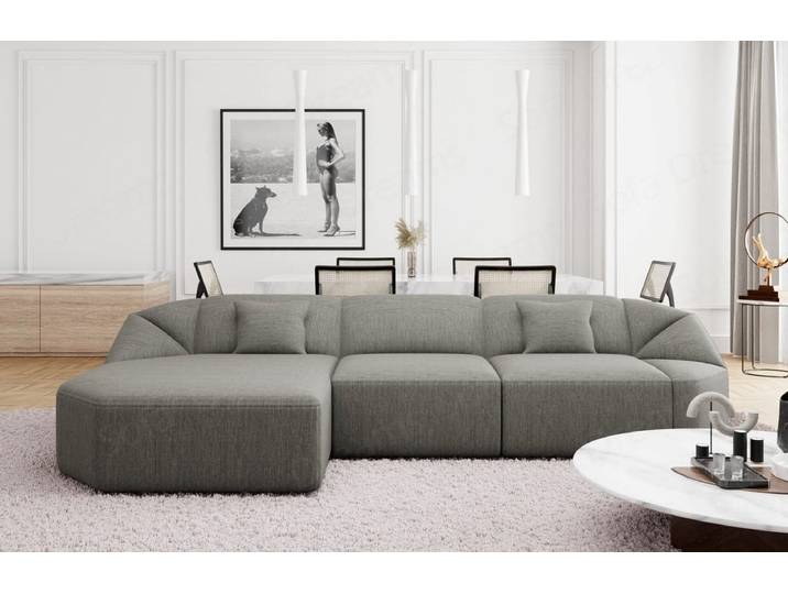 Stoff Ecksofa Cabrera L-Form Kurz