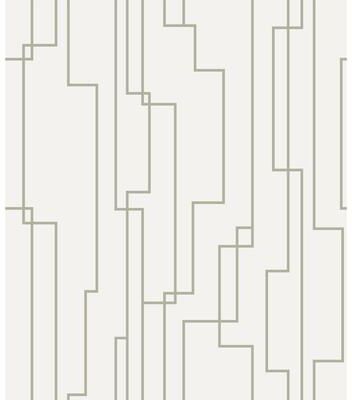 RoomMates Grey & Off-White Geo Circuits Peel and Stick Wallpaper