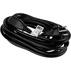 2x Furber Netzkabel (5 m), Stromkabel, Schwarz