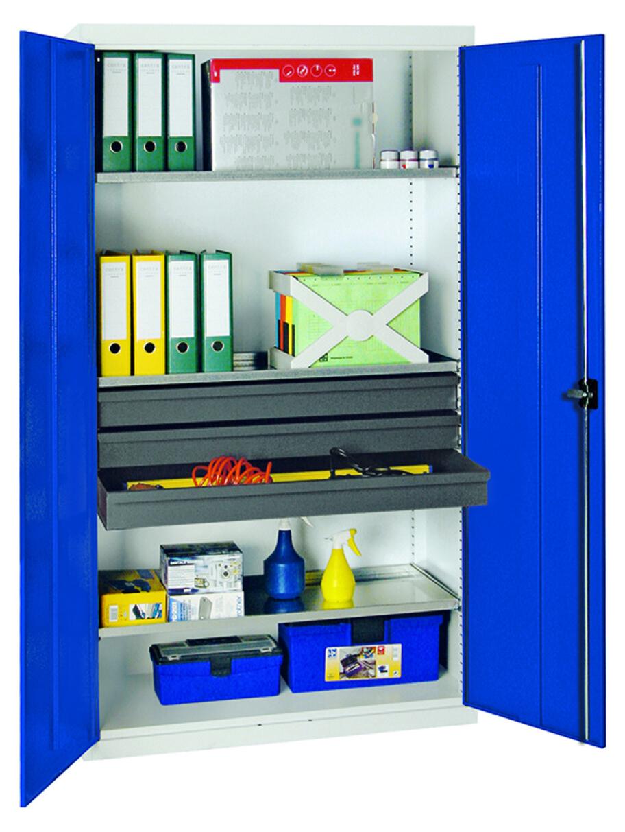 Stumpf Sortsystem Modul-Vario 45, graualu-struktur Innenbehälter, 45 Liter, Trethebel