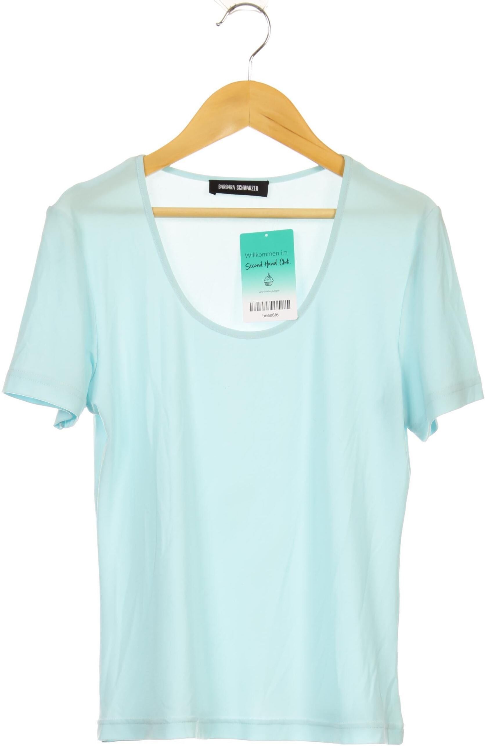Barbara Schwarzer Damen T-Shirt, Blau, Gr. S, kein / Etikett - Second Hand