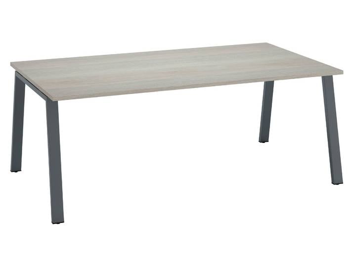 Bureau manager ECLA chêne gris piétement métal anthracite - - Bruneau