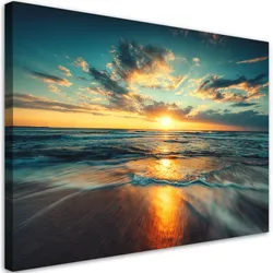 WANDBILD sonnenuntergang strand meer