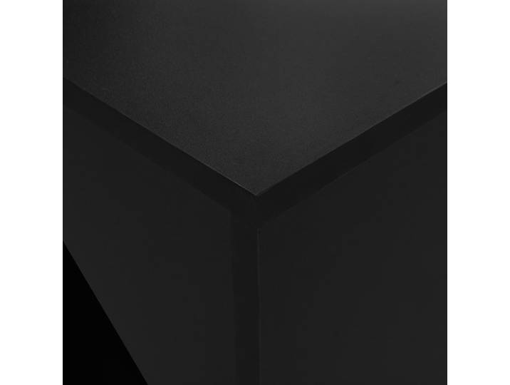 vidaXL Table de bar avec armoire noire 115 x 59 x 200 cm
