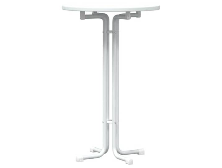 Tmriohed Stehtisch Klappbar Bartisch Rund Ø 70 x 110 cm Weiß Platzsparendes Klappgestell aus robustem Stahl für Küche und Essbereich mit pflegeleichter runder Holzwerkstoffplatte.