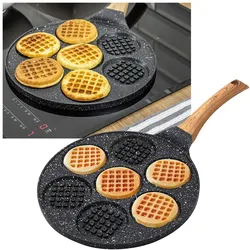 Kinghoff Mini-Waffel-Pfanne mit Antihaft-Beschichtung, 26,5 cm, Pfanne + Kochtopf