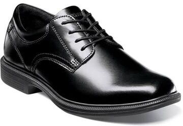 Nunn Bush Baker Street Plain Toe Oxford Shoes - Mens 8 Black Oxford Medium