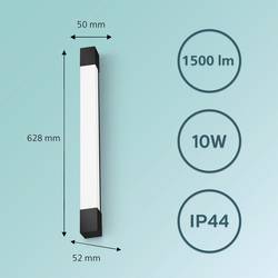 Philips Rover 8720169300293 LED-Bad-Deckenleuchte 10 W Warmweiß Schwarz