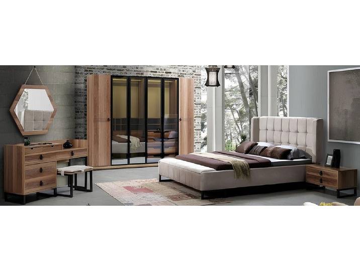 Xlmoebel Komplettschlafzimmer Modernes Schlafzimmer-Set mit Betten, Nachttischen und Kleiderschrank, (6-tlg., Schlafzimmer-Set), Hergestellt in Europa