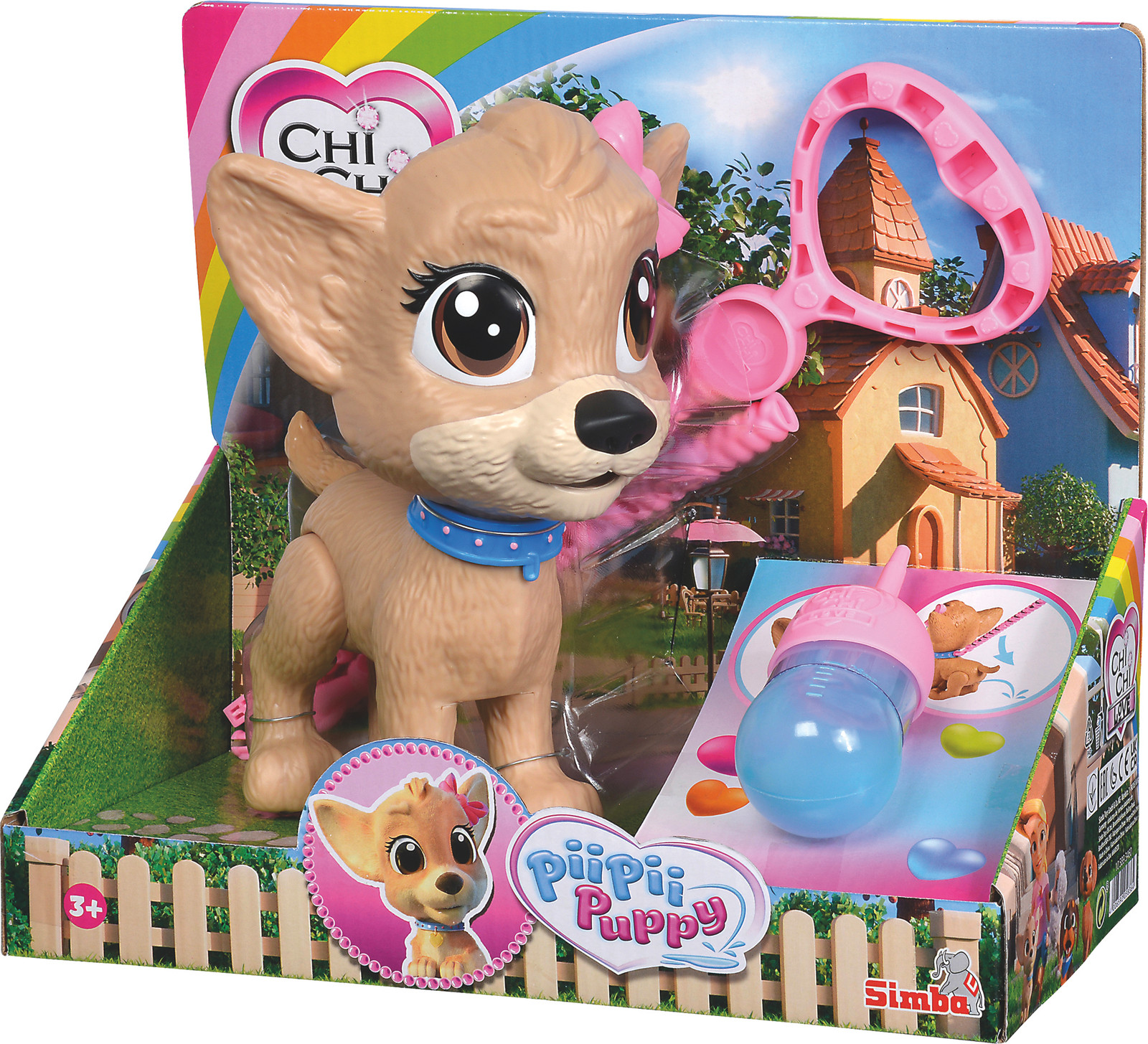 Simba Toys ChiChi LOVE CCL Pii Pii Puppy met trendy kleding en accessoires