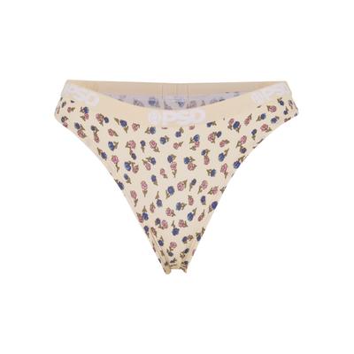 String PSD "PSD THONG WESTERN DITZY", Damen, Gr. L, bunt (multicolor), 47% Modal, 47% Baumwolle, 6% Elasthan, unifarben, Unterhosen String