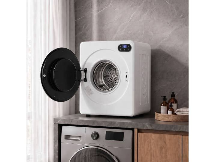 HOMCOM Sèche-Linge Compact 3kg 1000W Charge Frontale Blanc