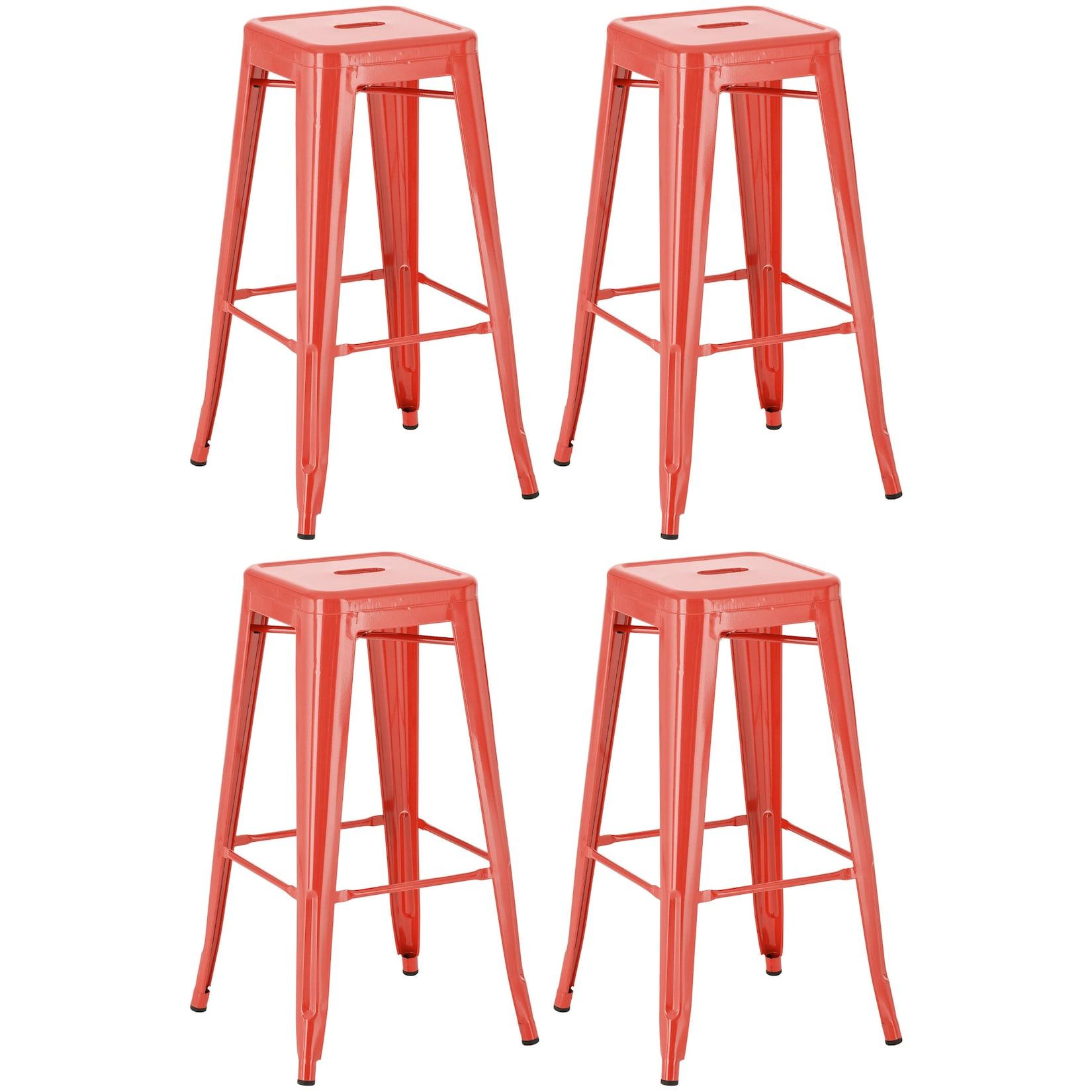 CLP 4er Set Barhocker Joshua Farbe: rot