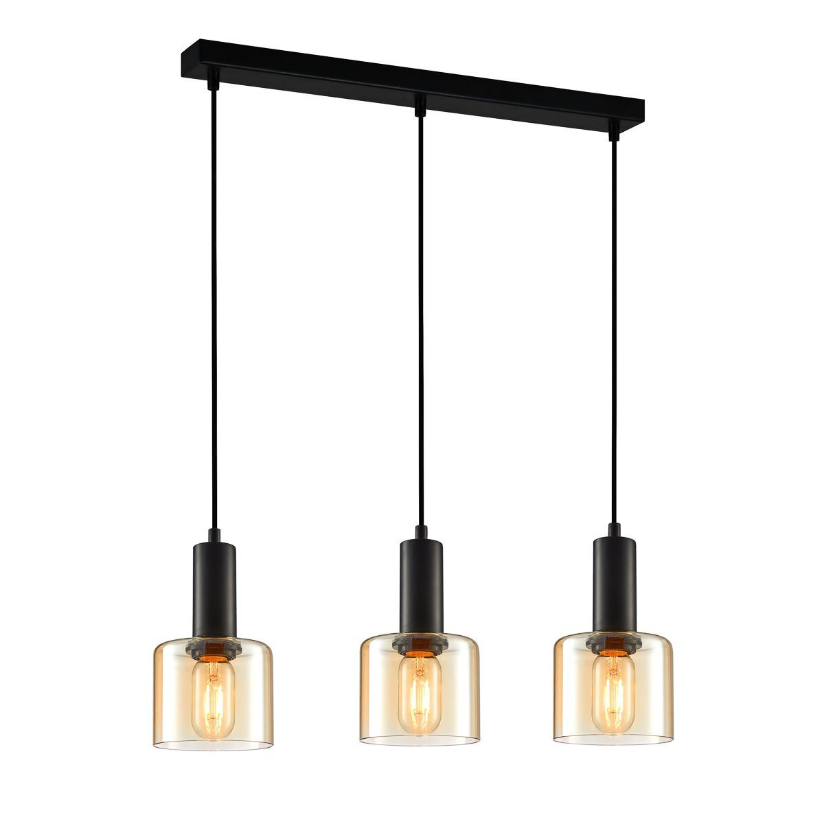 Italux SANTIA PND-65342-3-BK+AMB Italux LED hanglamp