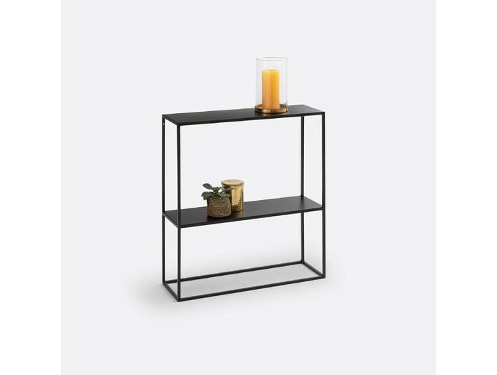 LA REDOUTE Console métal acier double plateau, Miva Noir