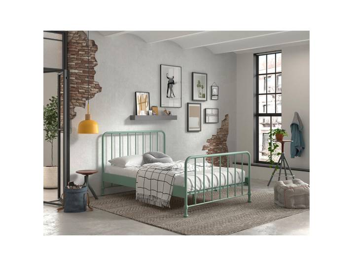 Vipack Kinder-/Juniorbett, Grün, Metall, 140x200 cm, Lattenrost,alternative Größen erhältlich, Kinderzimmer & Jugendzimmer, Kindermöbel, Kinderbetten