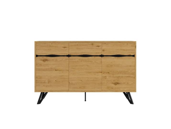 Buffet en bois chêne avec pieds métal noir