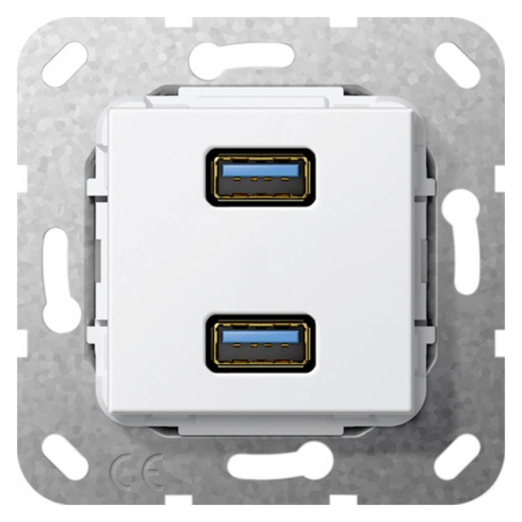Gira 4847315. Buchsen-Typ: 2x USB, USB-Version: 3.0 (3.1 Gen 1) (4847315) (568503)