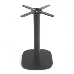Bistromania Tischbein PASSY – Schwarz – Quadratische Basis – Abgerundete Ecken