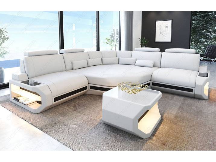 Mini Ecksofa Asti Kompakt L-Form in Leder