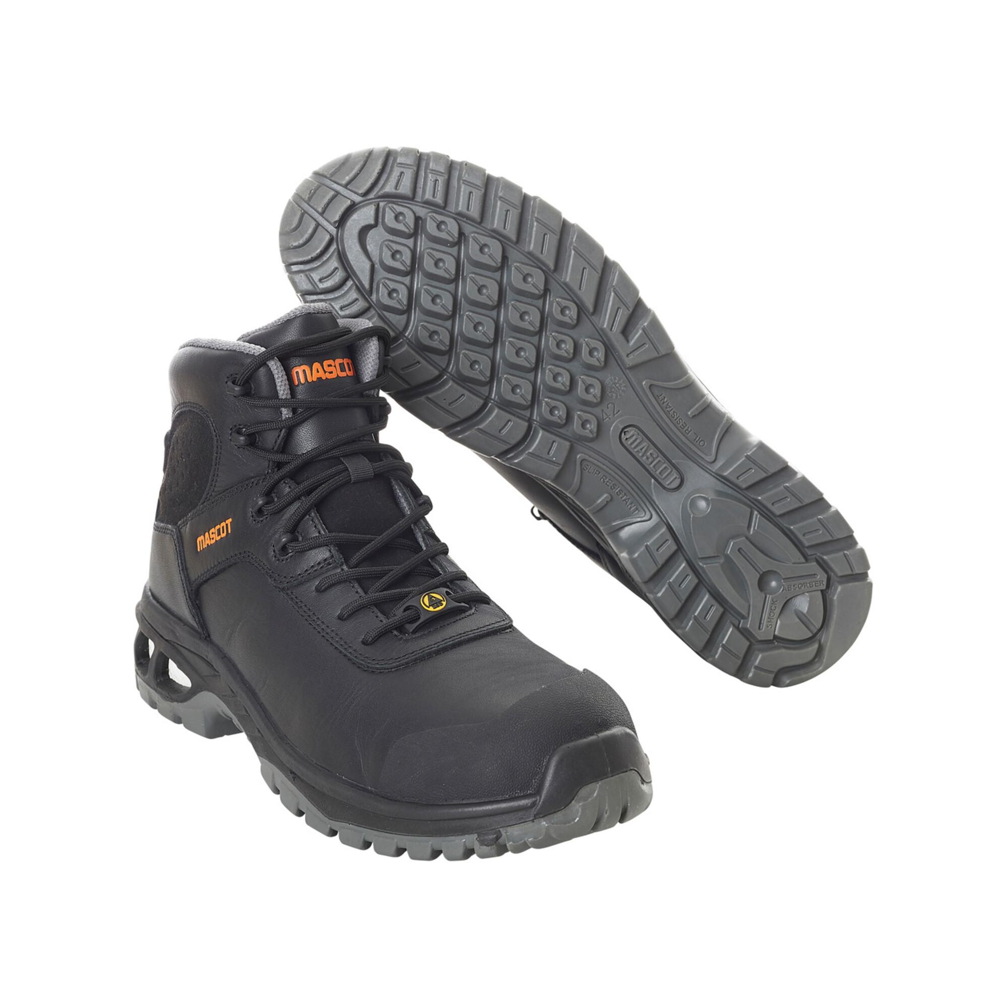 Mascot Sicherheitsstiefel S3 mit Schnürsenkel Sicherheitsstiefel S3 Sicherheitsschuhe Größe 1046, schwarz (F0135-902-09-1046)