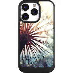 Nivocase Hülle für Apple iPhone 13 Pro Handyhülle NIVOcore Case Schwarz Blumen Fotografie Pusteblume (Apple iPhone 13 Pro), Smartphone Hülle, Schwarz