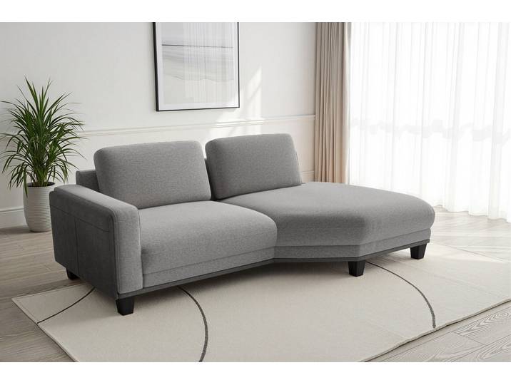 Ecksofa SIT & MORE Concept , grau, B:237cm H:84cm T:126cm, 100% Polyester, Sofas, Ecksofa, Modernes Sofa in drei Fußfarben zur Auswahl