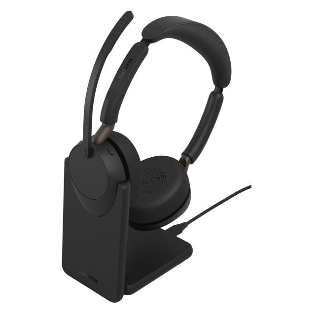 Jabra Evolve3 65 UC Stereo + Ladestation (Kabellos, USB-A, Unify) (36599-989-989)