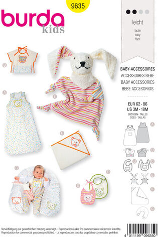 burda Schnitt 9635 "Baby-Accessoires"