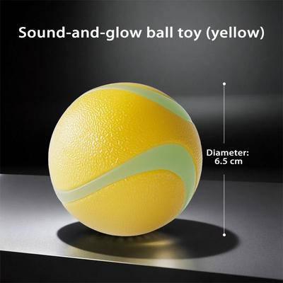 Inspired Finds HOOPET Glow Bounce Fetch Ball For Energetic Dogs yellow