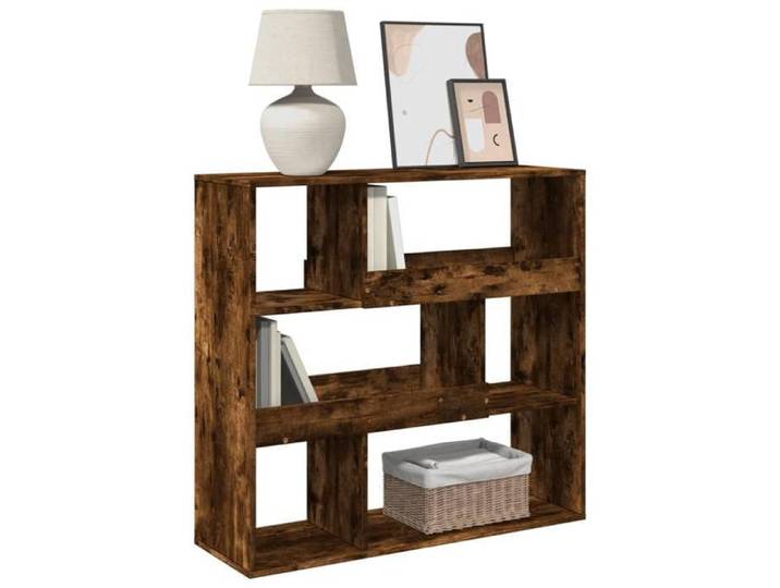 Étagère polyvalente - Brun - Cloison de séparation - chêne fumé bois d'ingénierie B4825