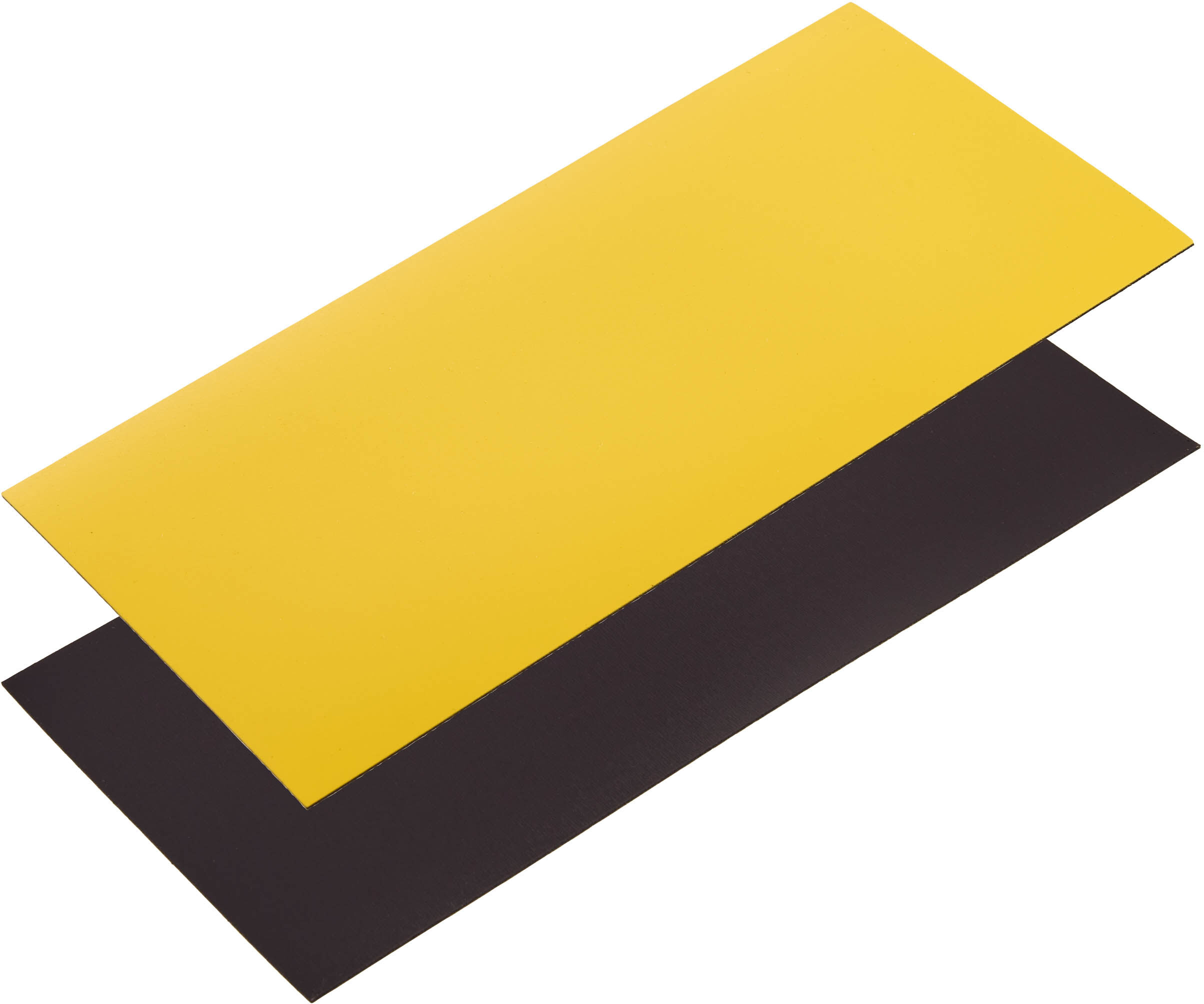 SPRINTIS 100 Unités - Étiquettes magnétiques inscriptibles jaune   100 x 200 mm, ferrite, PVC