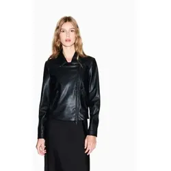 A|X Armani Exchange für Damen. XW001433AF16618UC001 Öko-Lederjacke schwarz (S), Lässig, Polyester