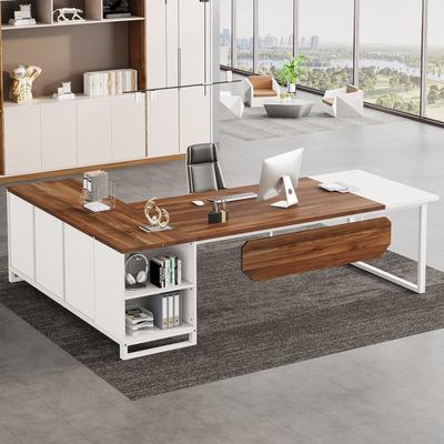 BLUEBELL "70.8"" Executive Desk with 55"" File Cabinet, Modern L Shaped Computer Desk with Storage Shelves and Cabinet"
