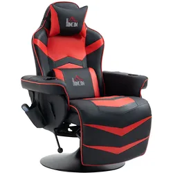 HOMCOM Relaxsessel mit Massagefunktion Ergonomischer TV-Sessel mit Becherhalter
