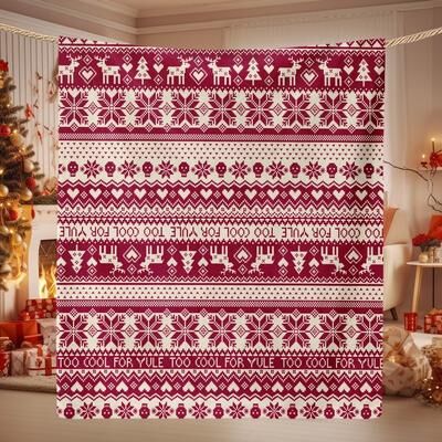 JML Christmas Striped Flannel Fleece Throw Blanket — Soft Holiday Blanket