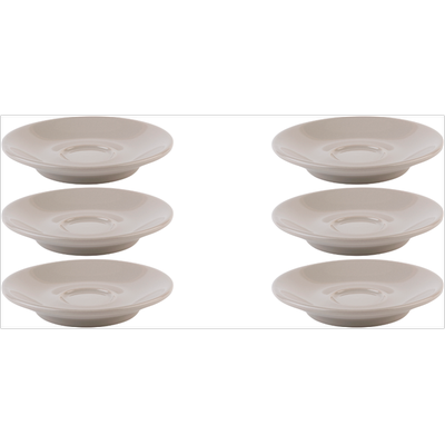 Untertasse APS "6er Set Espressountertasse -SNUG-", grau, H:2cm Ø:11,5cm, Porzellan, Speiseteller, Teller Set, hochwertig verarbeitetes Material