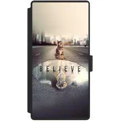 Nivocase Klapphülle für Samsung Galaxy S23 Ultra Handyhülle aus Kunst Leder NIVOflip schwarz Motivation (Samsung Galaxy S23 Ultra), Smartphone Hülle, Schwarz