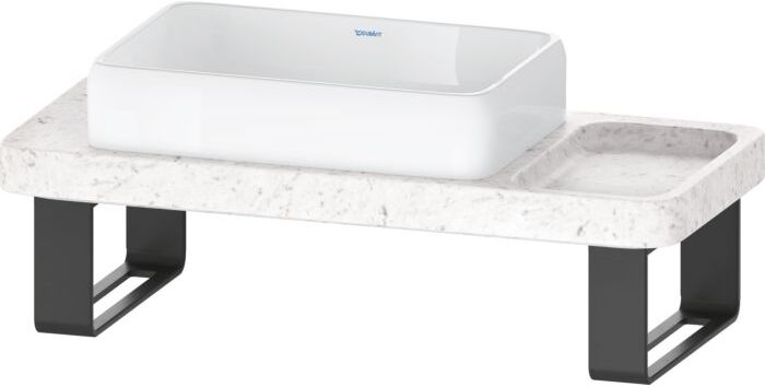 Duravit Collection One Waschtisch-Konsolen-Set D4800400 100x45x90cm, mit Konsole, Konsolenträger, Marmor Struktur poliert