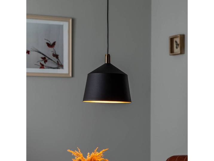 Hanglamp Saglam 3720, dimbaar, zwart, Woon-/ Eetkamer, metaal, Vintage, hanglamp