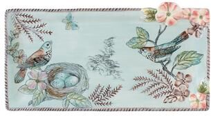 Fitz and Floyd English Garden Elongated Tray, 13.25 Inch - 13.25-in
