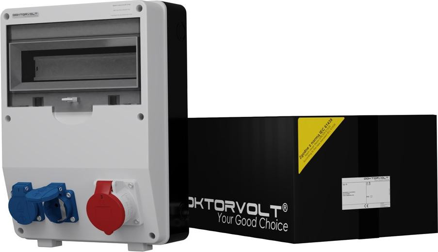 Doktorvolt Bouwstroomverdeeler TD 16A 2x230V Mennekes 6763