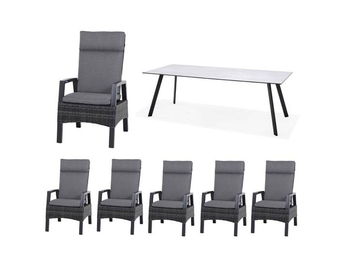 ScanCom/Siena Garden Opal/Taranto Gartenmöbel-Set 7tlg