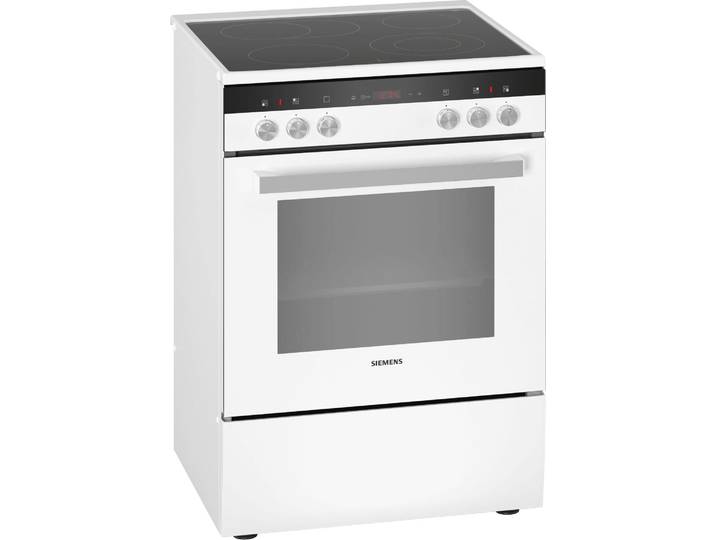 SIEMENS Elektro-Standherd HK9R3A220 , Energieeffizienz: A, weiß, Herdsets, Perfekte Back- und Bratergebnisse dank Glaskeramik und 3D Heißluft, Elektro-Standherd