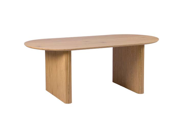 Mid.you Esstisch, Eiche Artisan, Holzwerkstoff, oval, zylindrisch, 100x75x200 cm, Esszimmer, Esstische, Esstische