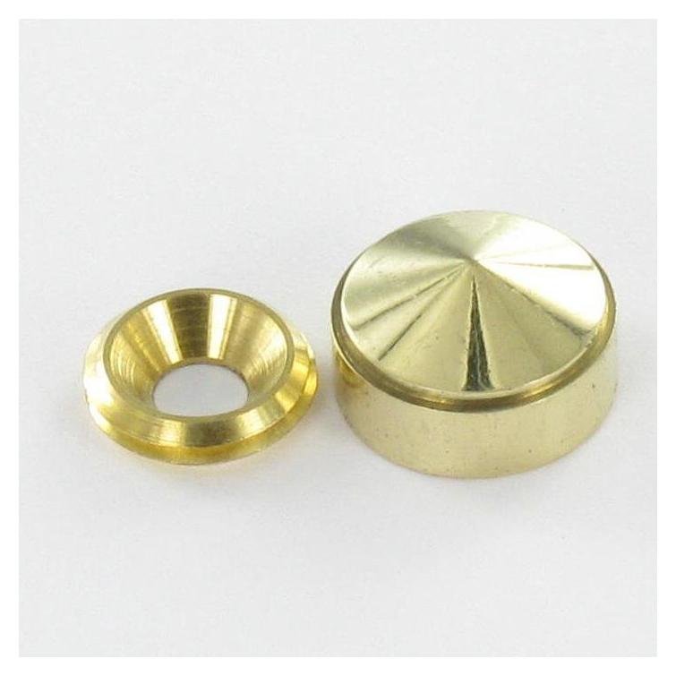 Kegelförmige Abdeckkappe (eine Rosette und eine Abdeckkappe) Messing Durchmesser 25 Für Schraube M6