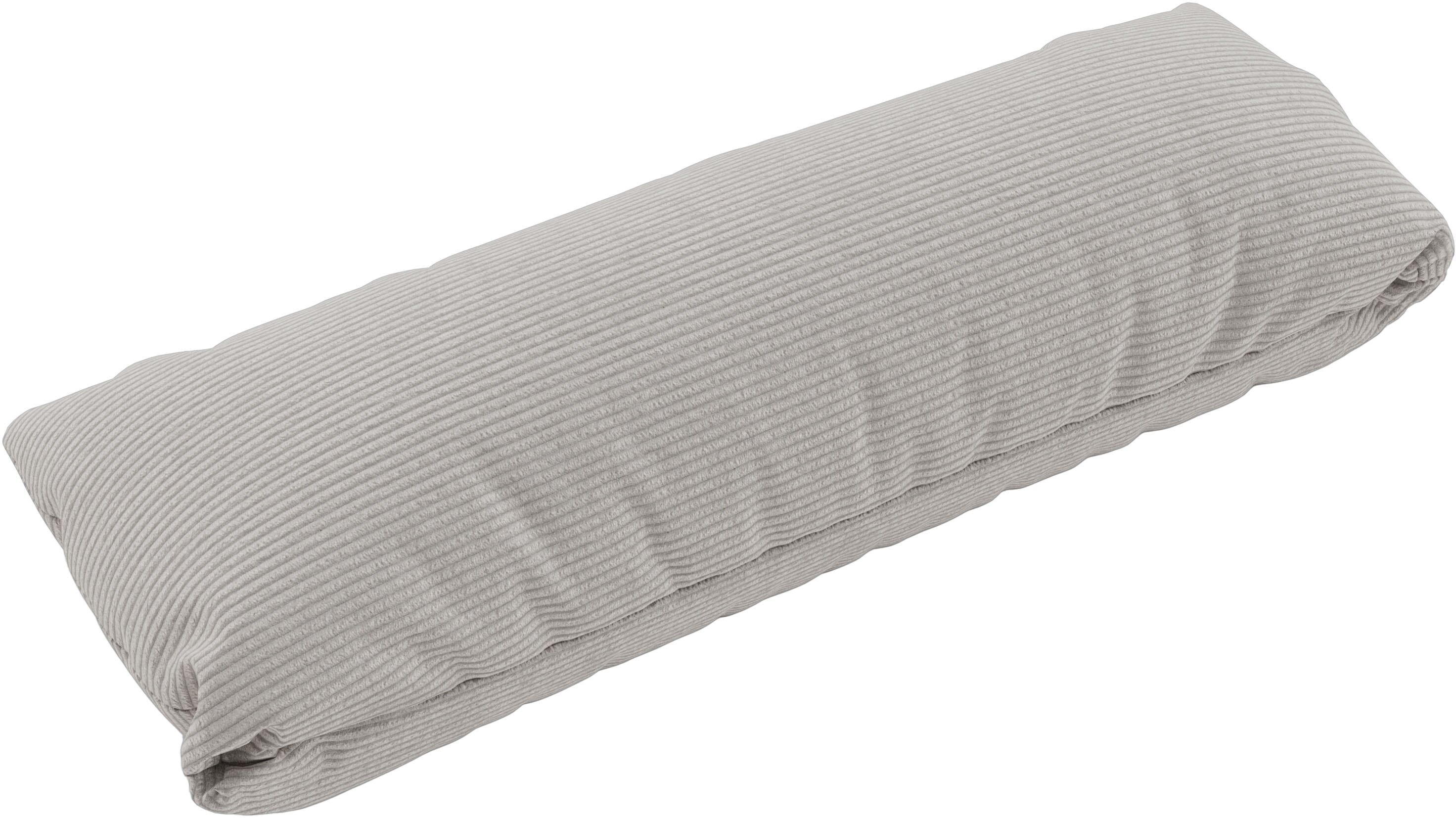 Dekokissen MUSTERRING "JUSTB PM100, perfektes Komfort-Extra", grau (feincord, weiß, cord unifarben), B:84cm H:11cm L:25cm, Faserbällchen, Dekokissen_Sitzkissen_Kissenhüllen, Dekokissen, Ergonomische Unterstützung, passender Look & Musterring-Garantie fein